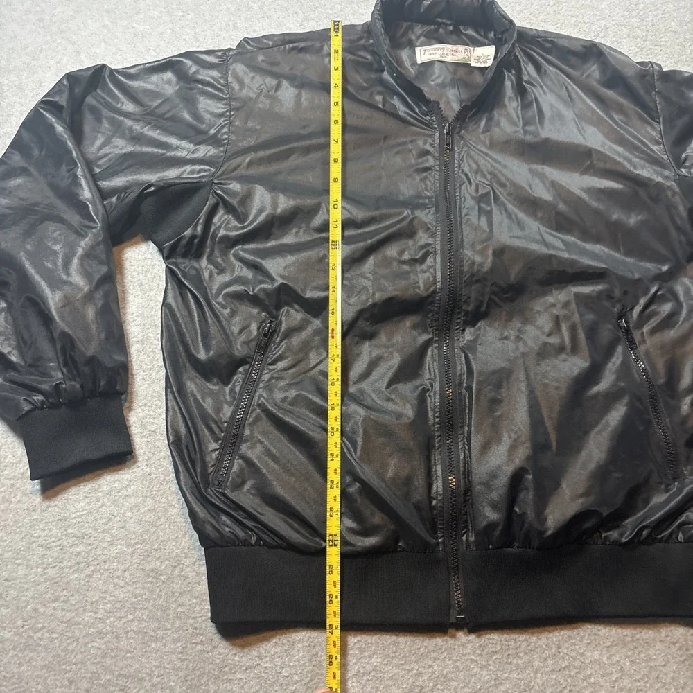 Turnburry Classics Golf 100% Nylon Black Zip Up Jacket Windbreaker Bomber Mens L